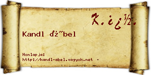 Kandl Ábel névjegykártya